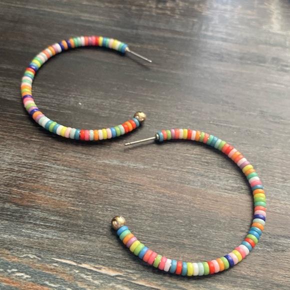 J. Crew Multicolored Beaded Hoops - Picture 1 of 2